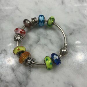 Pandora Beads and Dangle Bracelet